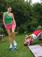 Tiny teenie cutie fucked outdoor