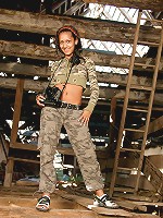 Cute teenager toying thight pussy