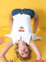 Teenage girl showing her goodies