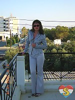 Teenage brunette showing her body