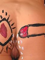 Teenies having fun with bodypaint