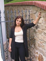 Brunette teen teasing the camera