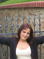 Brunette teen teasing the camera