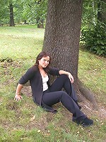 Brunette teen teasing the camera