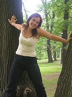 Brunette teen teasing the camera