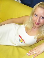 Blonde teen girl teasing the cam