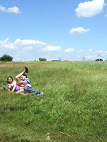Old guy screwing in an open field
