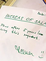 Secretary asks her boss for raise