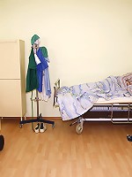 Old senior patient fucked a nurse