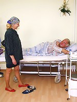 Old senior patient fucked a nurse