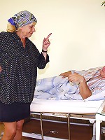 Old senior patient fucked a nurse