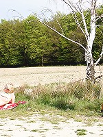 Grandpa stalking a teenie blonde