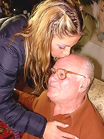 Horny grandpa gives a puppet show