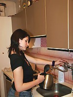 Teenie girl pleasing senior cock