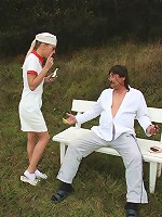 Teen nurse loves a senior cumload