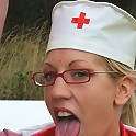 Teen nurse loves a senior cumload