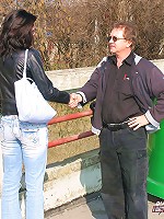 Horny senior seducing a teen girl