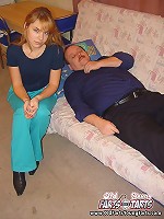 Senior teaching a girl fuckskills