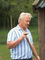 Working teenager fucks an old guy