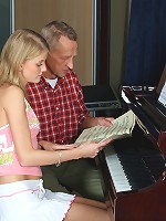 Teen babe fucking a senior wild