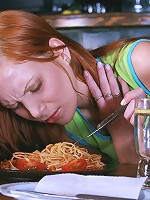 Rude senior waiter fucking a teen