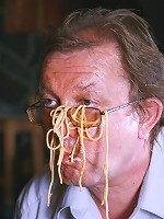 Rude senior waiter fucking a teen