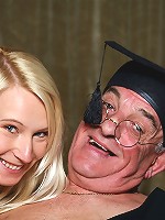 Blonde cutie drilled by a senior