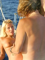 Two seniors fucking a blonde babe