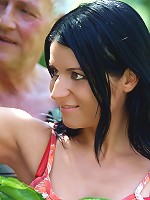 Sexy babe enjoys a seniors penis