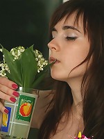 Beautiful amateur teen Iskra naked by the window