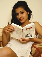 Cute brunette teen Filipa reveals her young body