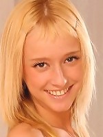 Adorable blonde strips and dildos