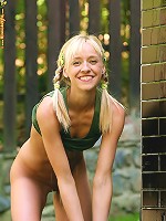 Hanna - Adorable teen gets wet and fingers