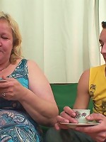 The young married man gets to fuck the granny pussy and she happens to be his mother in law