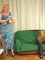 The old chick lusts after her son in law and his big cock provides a great deal of pleasure