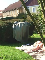 She washes the car and gets all wet and he comes along and fucks her sweet mature pussy