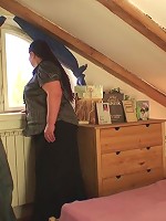 Chubby fat slut likes it from behind and she gets a big slab of meat into her pussy