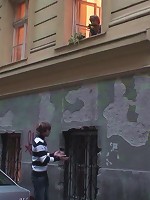 Grandma and her shaved slit look tasty as he bangs her while she's on top and in missionary