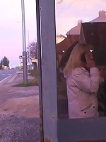 Granny needs a phone and he offers his so she can make her call and then suck his cock