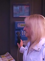 Old blonde babe in stockings makes his dick feel so good he never wants to stop fucking her