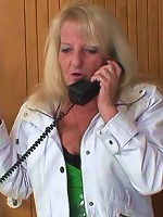 His granny seduction goes very well and he gets laid in his apartment by an old blonde