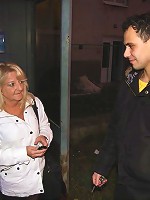 The blonde mature babe is happy to let him take her clothes off and fuck her sexy pussy