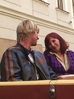 She allows him to seduce her and she goes home with him for amazingly hot granny sex