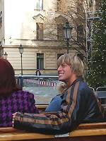 He takes her for a ride in the vintage car and then he takes her granny pussy for a ride too