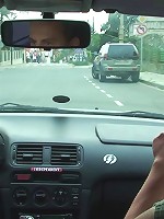 He picks her up at the bus stop and brings her back to his place to fuck her granny pussy