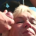 Old babe fucked hard in her pussy by the young man on the side of the country road