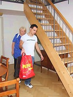 She's a fat old whore and his cock is perfect for her ancient and dripping wet pussy hole