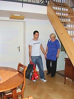 The chubby mature will blow the young man then take a place in his lap and ride him hard