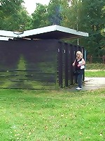 After a blowjob the mature bends over and he fills her old pussy from behind deeply