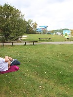 Granny in the changing room gives in and takes the young man's cock into her pussy